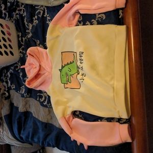 Dinosaur pink hoodie